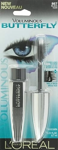 L'Oreal Paris Voluminous Butterfly Mascara, Washable, Black, 0.22 Fl. Oz., 1 Count