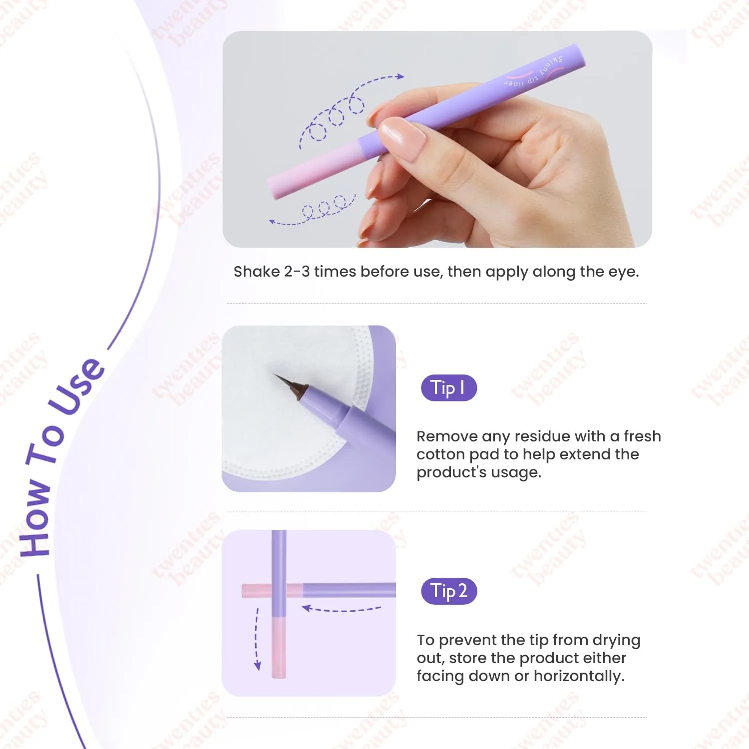 LALACHUU Skinny Tip Liner Eyeliner - 0.1mm Ultra-Fine Brush for Precise Lines, Long-Lasting, Smudge-Proof, Waterproof Eyeliner 0.5g for All-Day Wear - K-Beauty Made in Korea (COCOA BROWN, 0.5g)