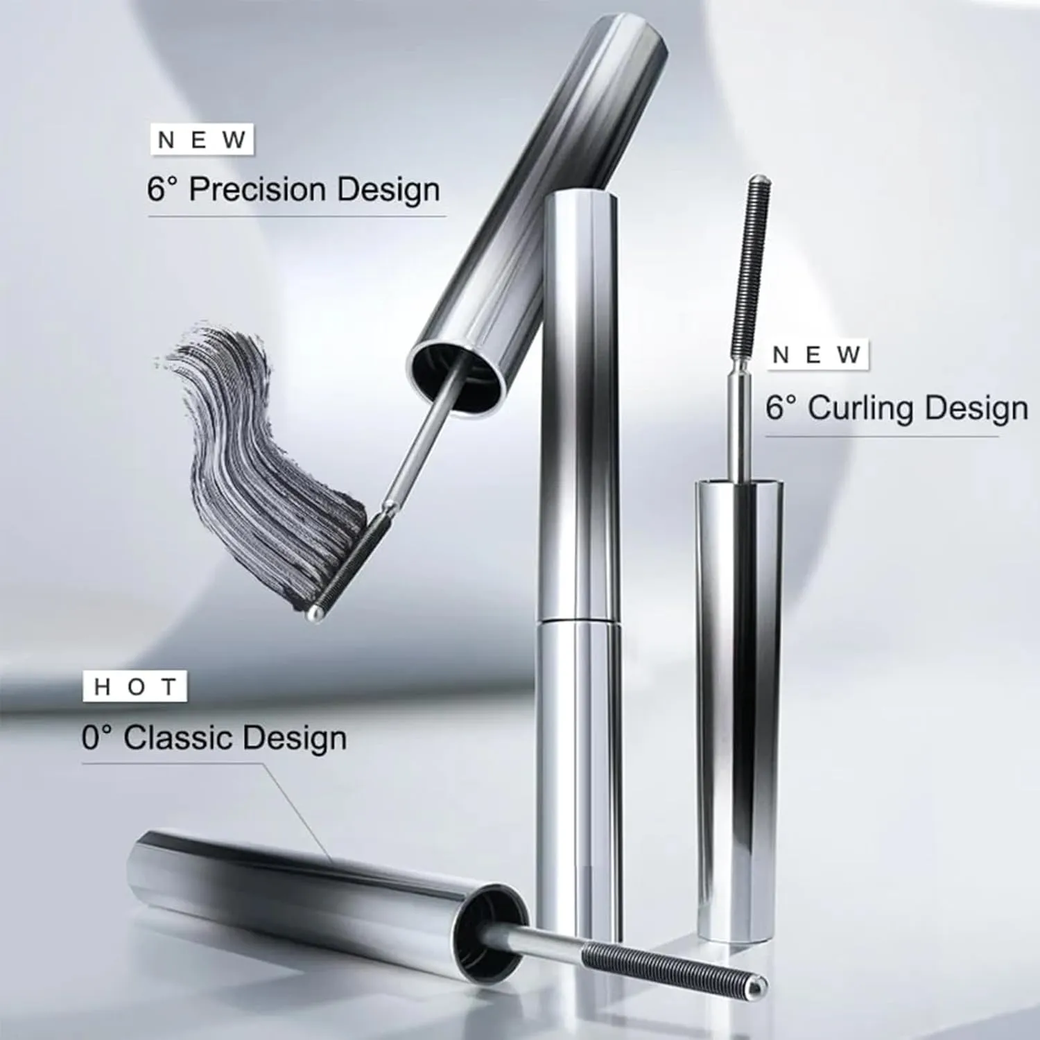 Lash Mascara Black Waterproof - Volume and Length - Tubing Mascara Long Lasting Curling, Non-Clumping, 3D Curling Eyelash Iron Mascara with Ultra-Precise Brush, Gift For Women