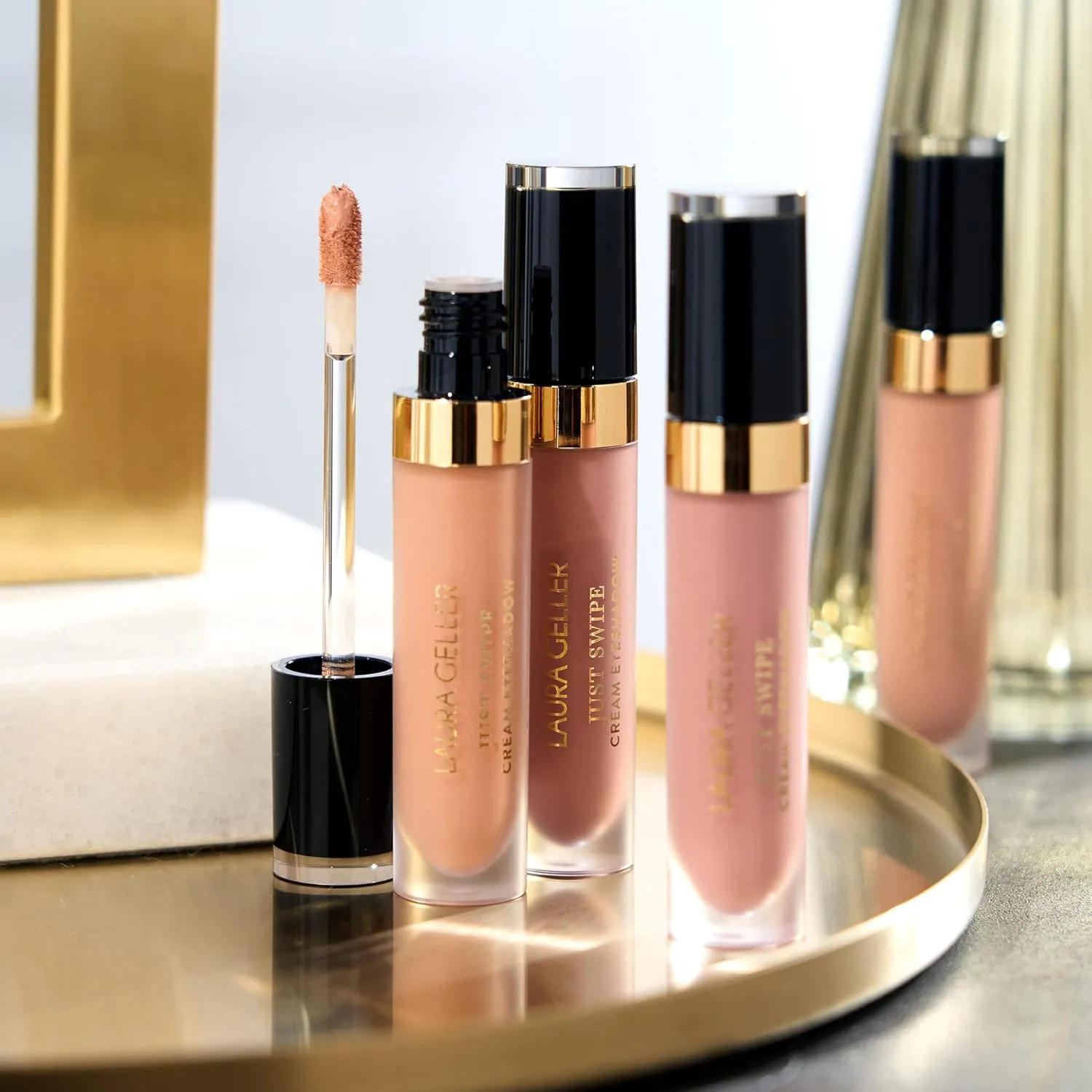 LAURA GELLER NEW YORK Just Swipe Liquid Eyeshadow - Petal - Cream-to-Powder - Lightweight Crease-Proof Velvety Color - Long-Lasting Finish