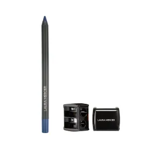 Laura Mercier Caviar Tightline Eyeliner and Pencil Sharpener Bundle: Long Lasting Color, Crease-proof, Waterproof, Shade Bleu Marine, Includes Cleaning Pick