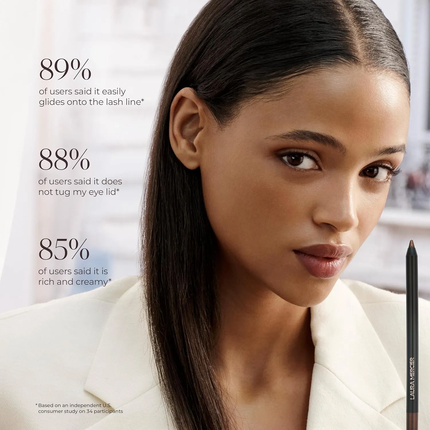 Laura Mercier Caviar Tightline Eyeliner: Long Lasting Color, Crease-proof, Waterproof, Gel-like Hydrating Formula, Perfect for Tightline, Lash Line   Waterline