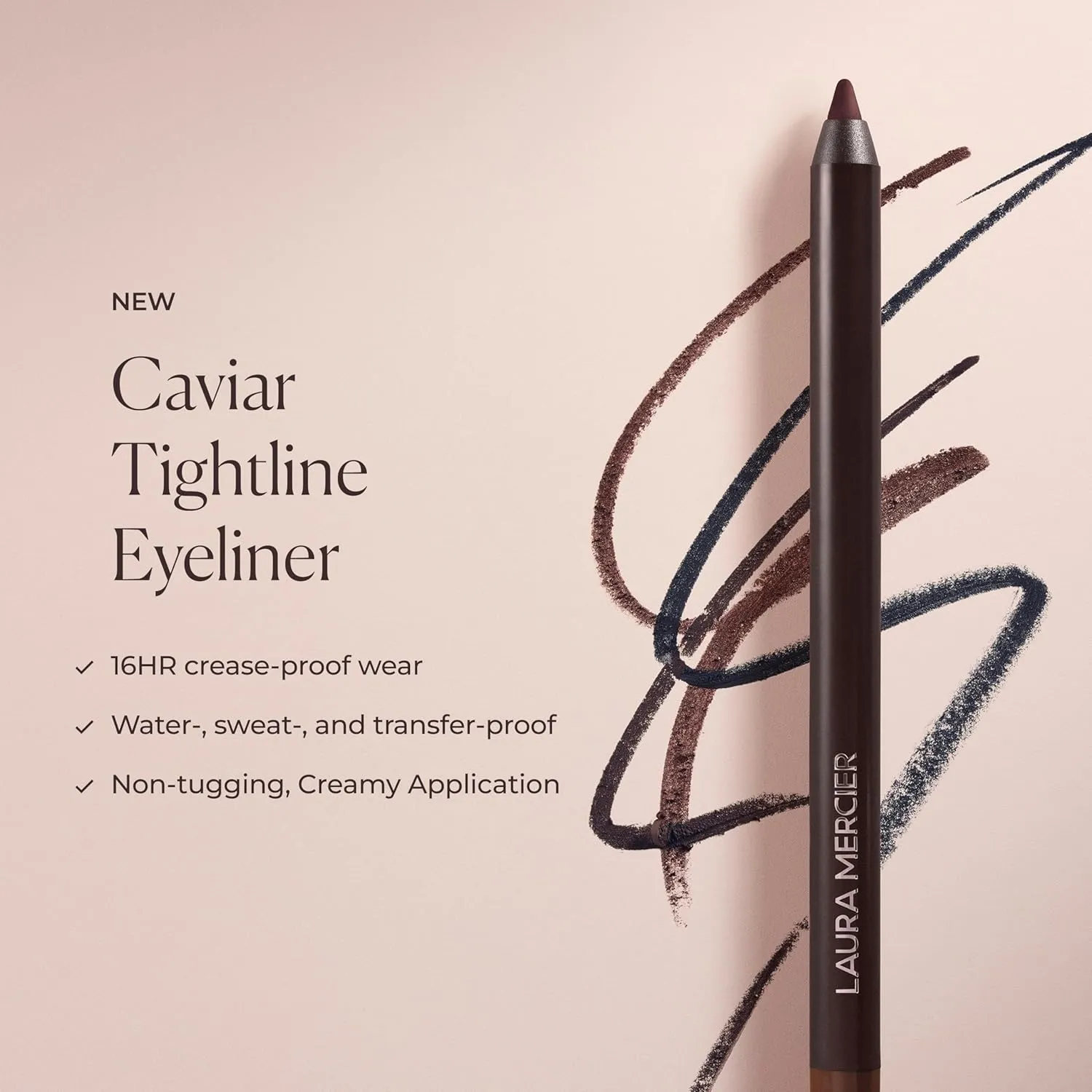 Laura Mercier Caviar Tightline Eyeliner: Long Lasting Color, Crease-proof, Waterproof, Gel-like Hydrating Formula, Perfect for Tightline, Lash Line   Waterline