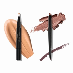 LAURA GELLER NEW YORK Waterproof Eye Spackle Eyeshadow Primer   Swipe-n-Line Dual-Ended Eyeshadow and Eyelienr Stick, Warm (Bronze/Copper)
