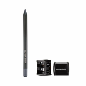 Laura Mercier Caviar Tightline Eyeliner and Pencil Sharpener Bundle: Long Lasting Color, Crease-proof, Waterproof, Shade Smoke, Includes Cleaning Pick