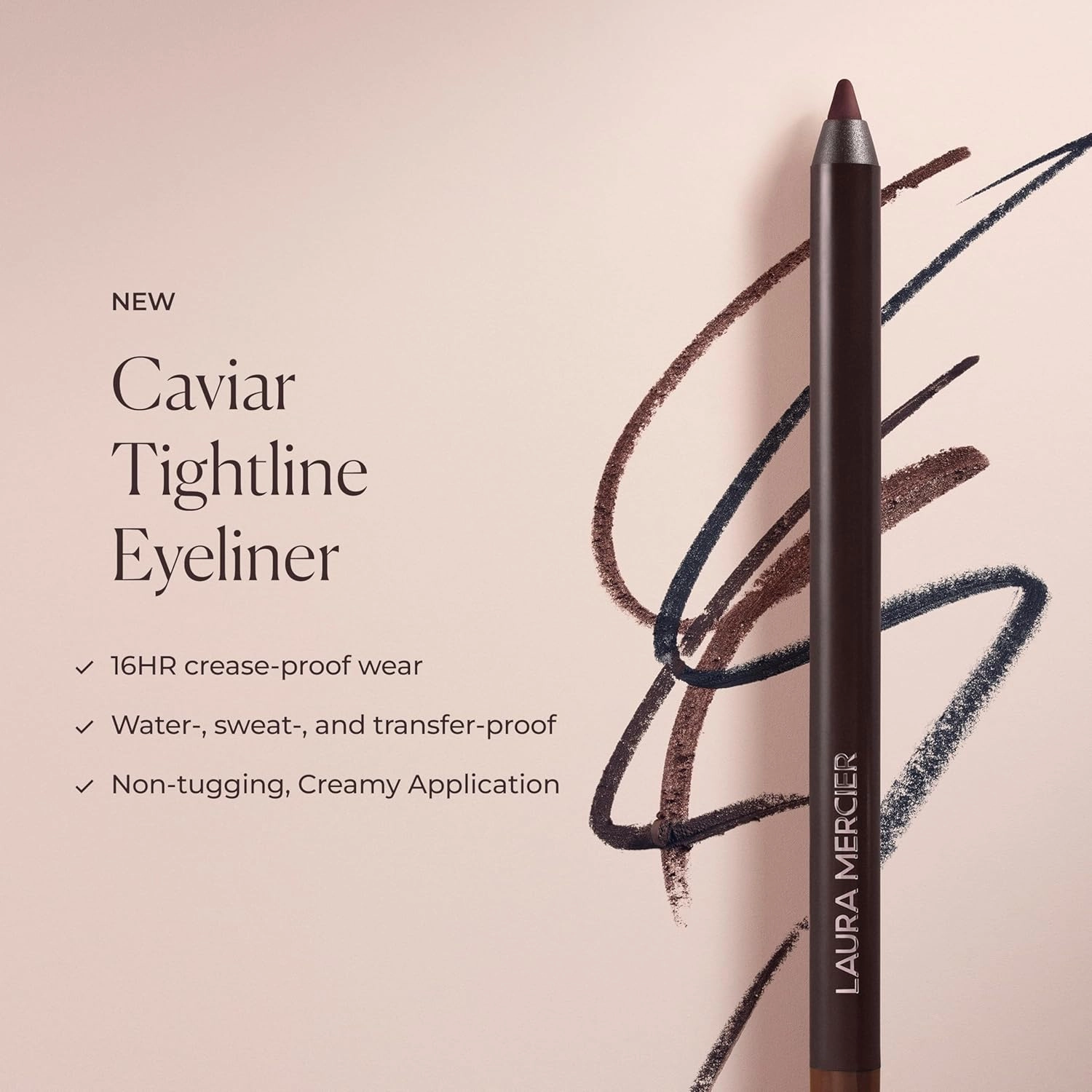 Laura Mercier Caviar Tightline Eyeliner: Long Lasting Color, Crease-proof, Waterproof, Gel-like Hydrating Formula, Perfect for Tightline, Lash Line   Waterline