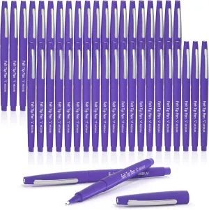 Lelix Felt Tip Pens, 40 Purple Pens, 0.7mm Medium Point Felt Pens, Felt Tip Markers Pens for Journaling, Writing, Note Taking, Planner, Perfect for Art Office and School Supplies