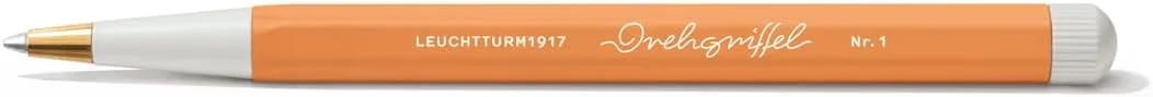 LEUCHTTURM1917 - Drehgriffel Writing Pen (Apricot) - Ballpoint Pen with Royal Blue Ink Included