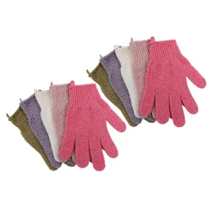 LIFKOME Shower Gloves 5 Pack Long Gloves for Body Scrub for Men Women Boys and Girls Machine Washable