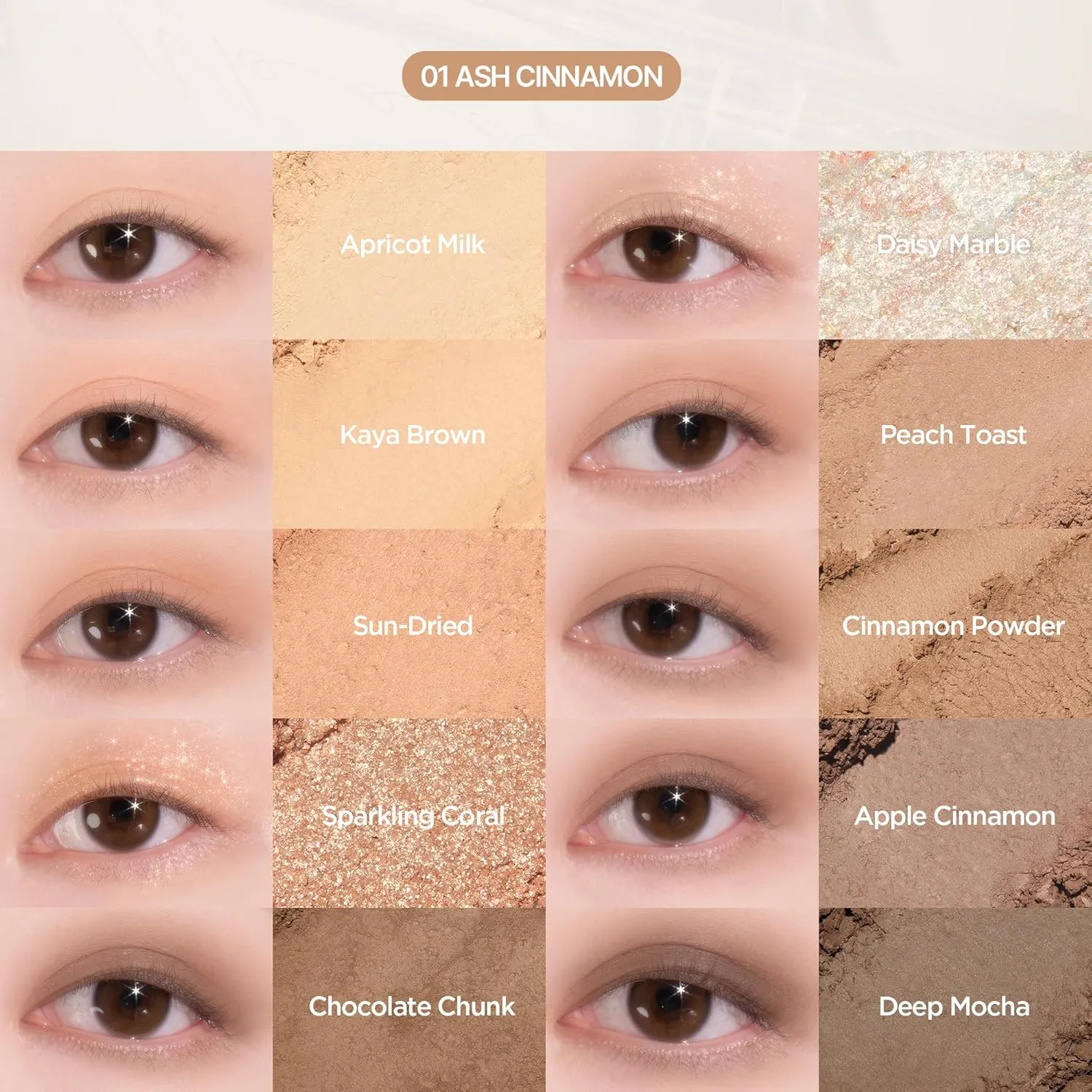 lilybyred Mood keyboard eyeshadow palette | Soft neutral ash color, Long-Wearing, glitter, Clear watercolor | Palette With Easy Color Matching For All | K-beauty (01#Ash Cinnamon)