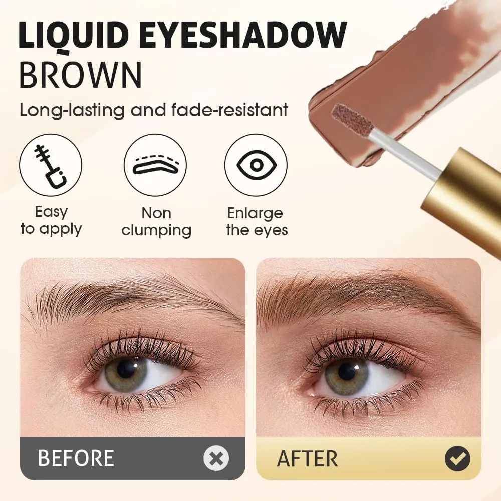 Liquid Eye Shadow, Long-Wear Matte Eyeshadow With Eye-Flattering Formulam for Women (Soft Mauve)