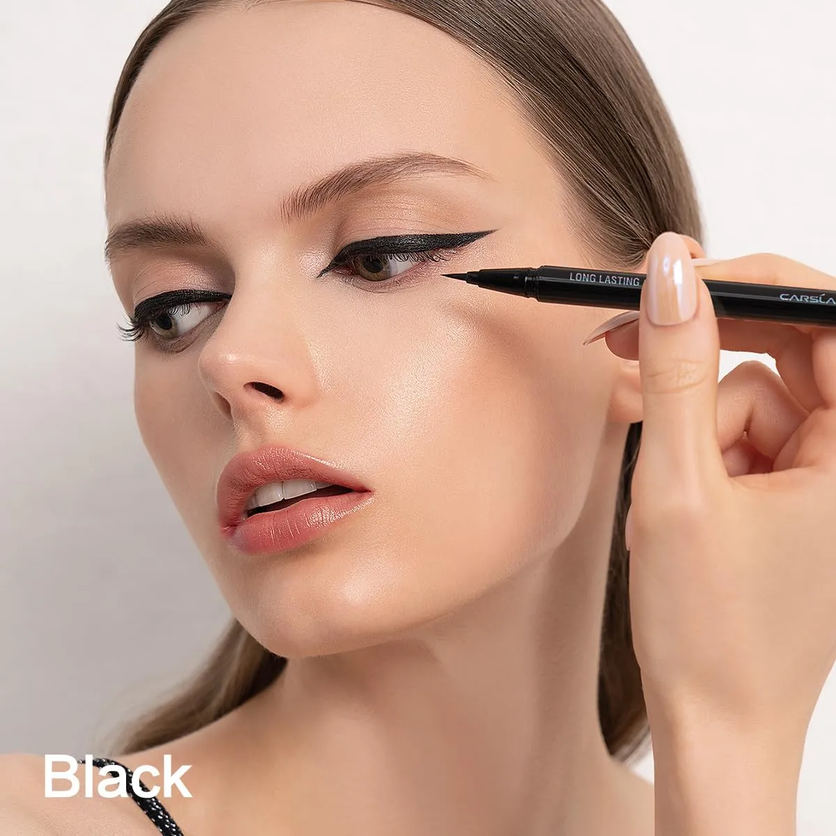 Liquid Eyeliner, Black Eyeliner Liquid Liner, 12H Longlasting Eyeliners, Waterproof & Smudgeproof High Pigmented Eyeliners for Eye Makeup, Black, 2count