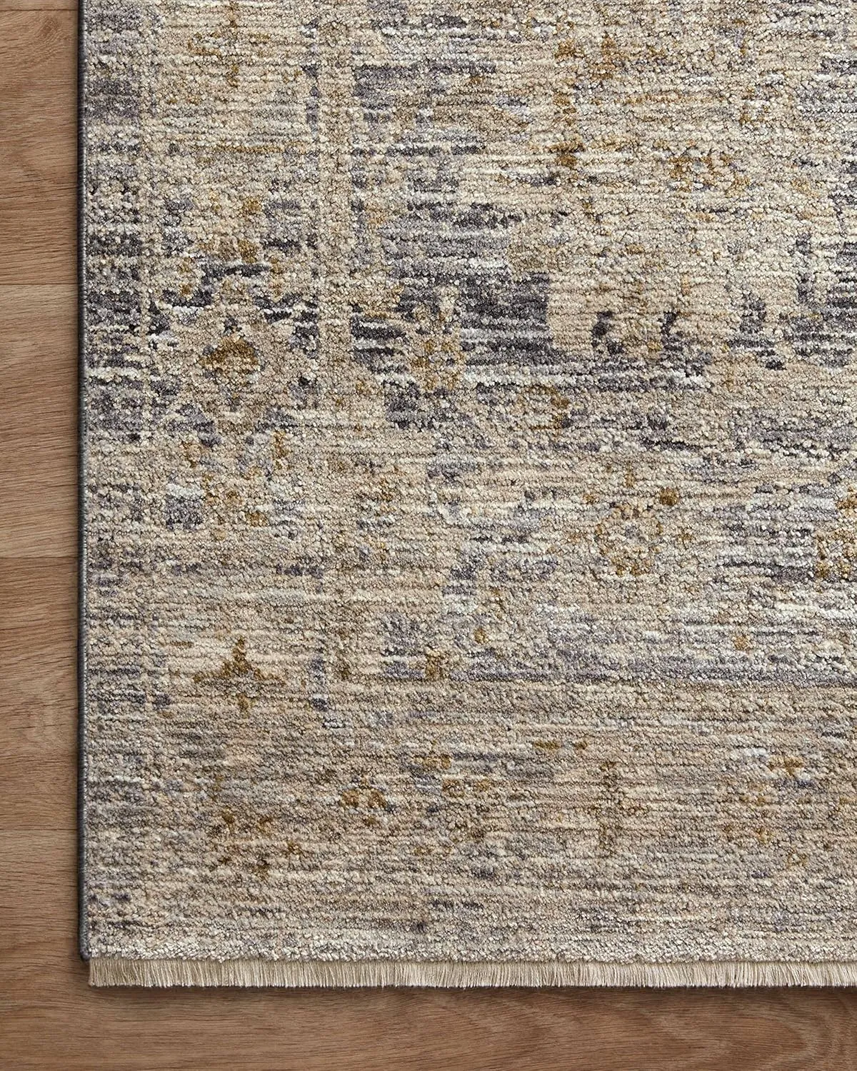 Loloi Jean Stoffer Katherine Collection KES-02 Charcoal/Gold 2'-7'' x 10'-0'', .25" Pile Height, Runner Rug