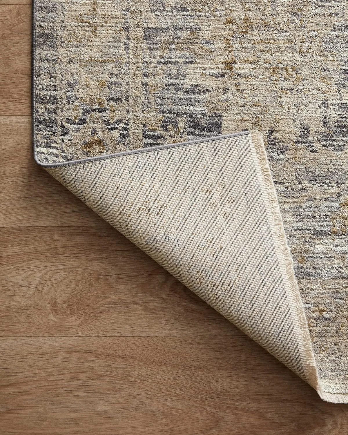 Loloi Jean Stoffer Katherine Collection KES-02 Charcoal/Gold 2'-7'' x 10'-0'', .25" Pile Height, Runner Rug