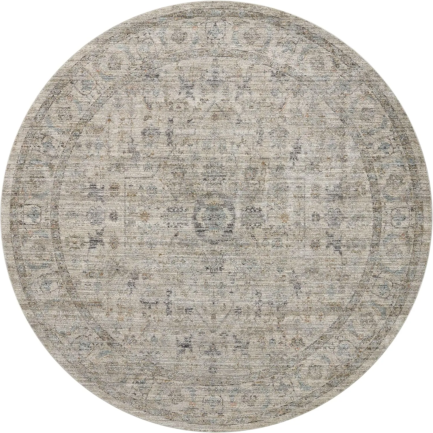 Loloi Jean Stoffer Katherine Collection KES-03 Beige/Mist 2'-7" x 12'-0", .25" Pile Height, Runner Rug