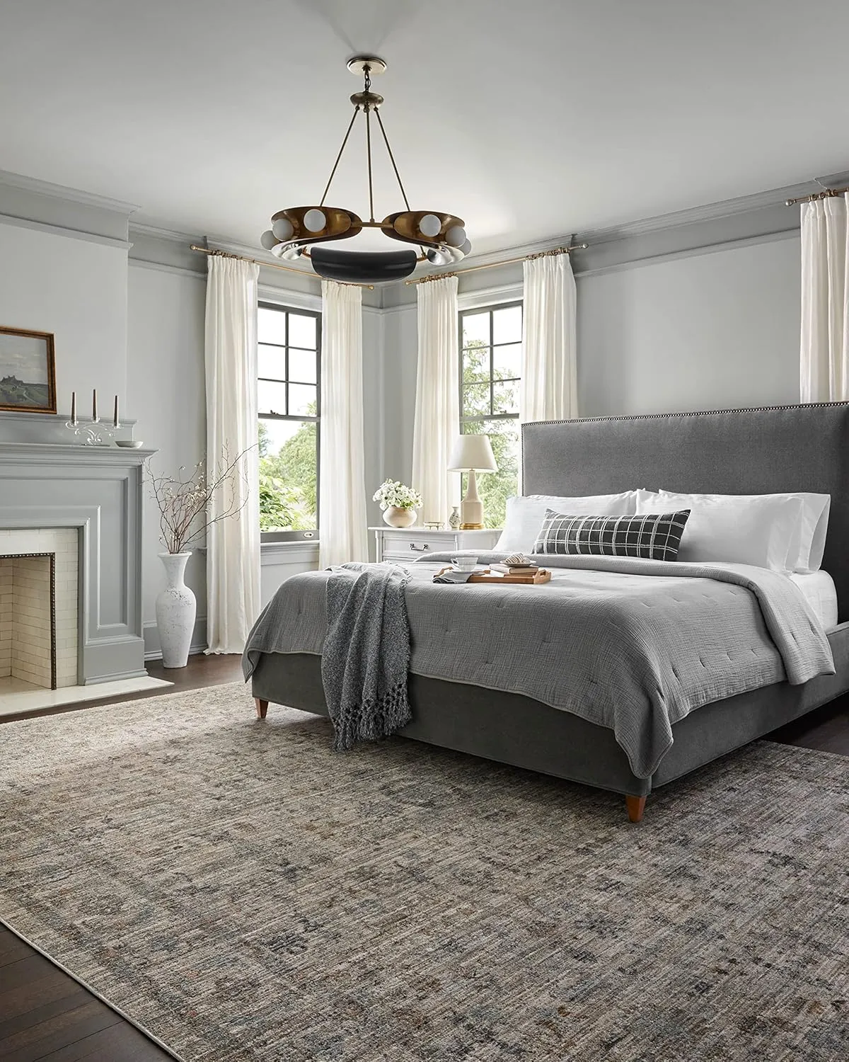 Loloi Jean Stoffer Katherine Collection KES-03 Beige/Mist 2'-7" x 12'-0", .25" Pile Height, Runner Rug