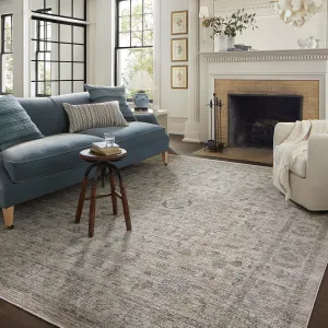 Loloi Jean Stoffer Katherine Collection KES-03 Beige/Mist 2'-7" x 12'-0", .25" Pile Height, Runner Rug