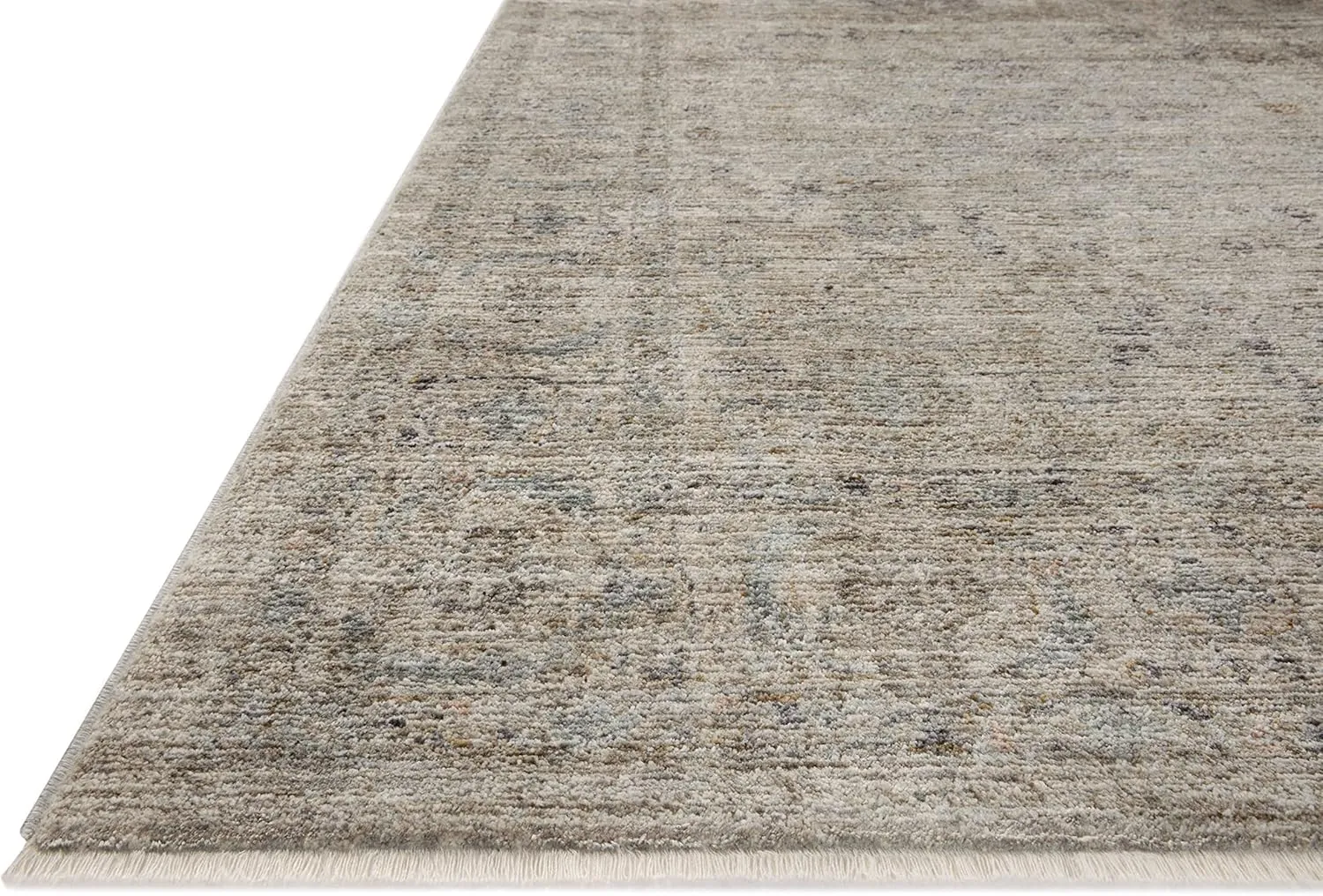 Loloi Jean Stoffer Katherine Collection KES-03 Beige/Mist 2'-7" x 12'-0", .25" Pile Height, Runner Rug
