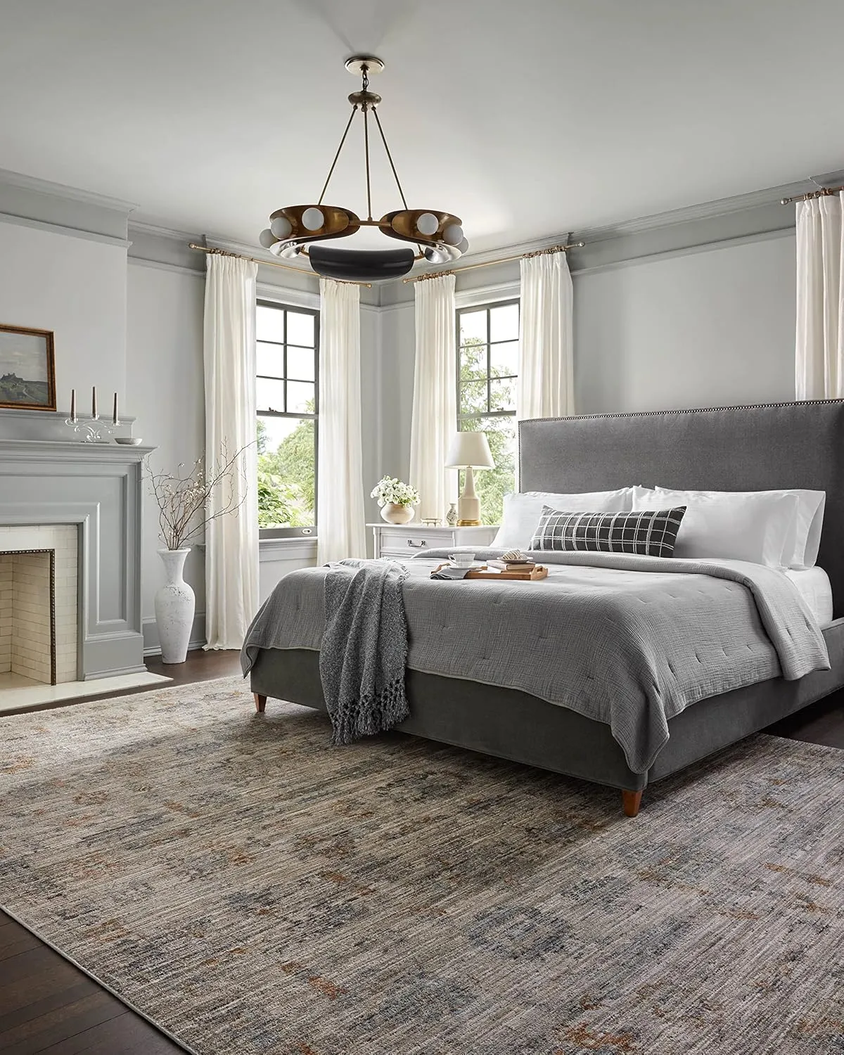 Loloi Jean Stoffer Katherine Collection KES-04 Pebble/Ocean 11'-6'' x 15'-7'', .25" Pile Height, Area Rug
