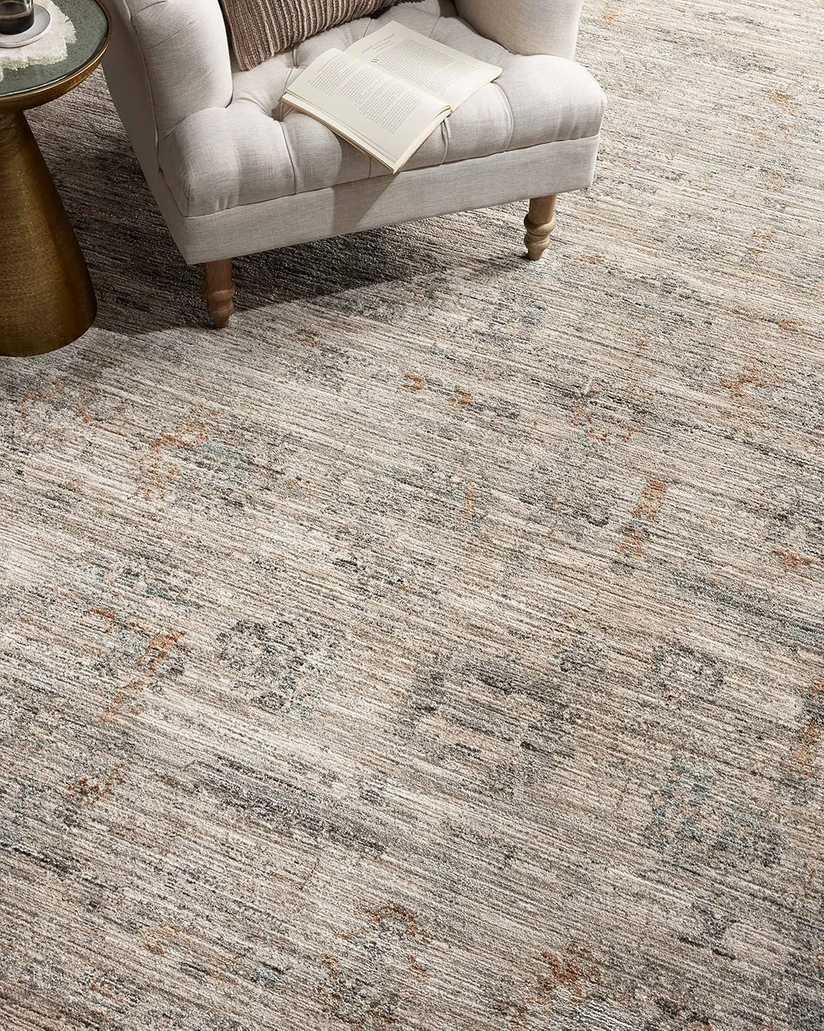Loloi Jean Stoffer Katherine Collection KES-04 Pebble/Ocean 11'-6'' x 15'-7'', .25" Pile Height, Area Rug