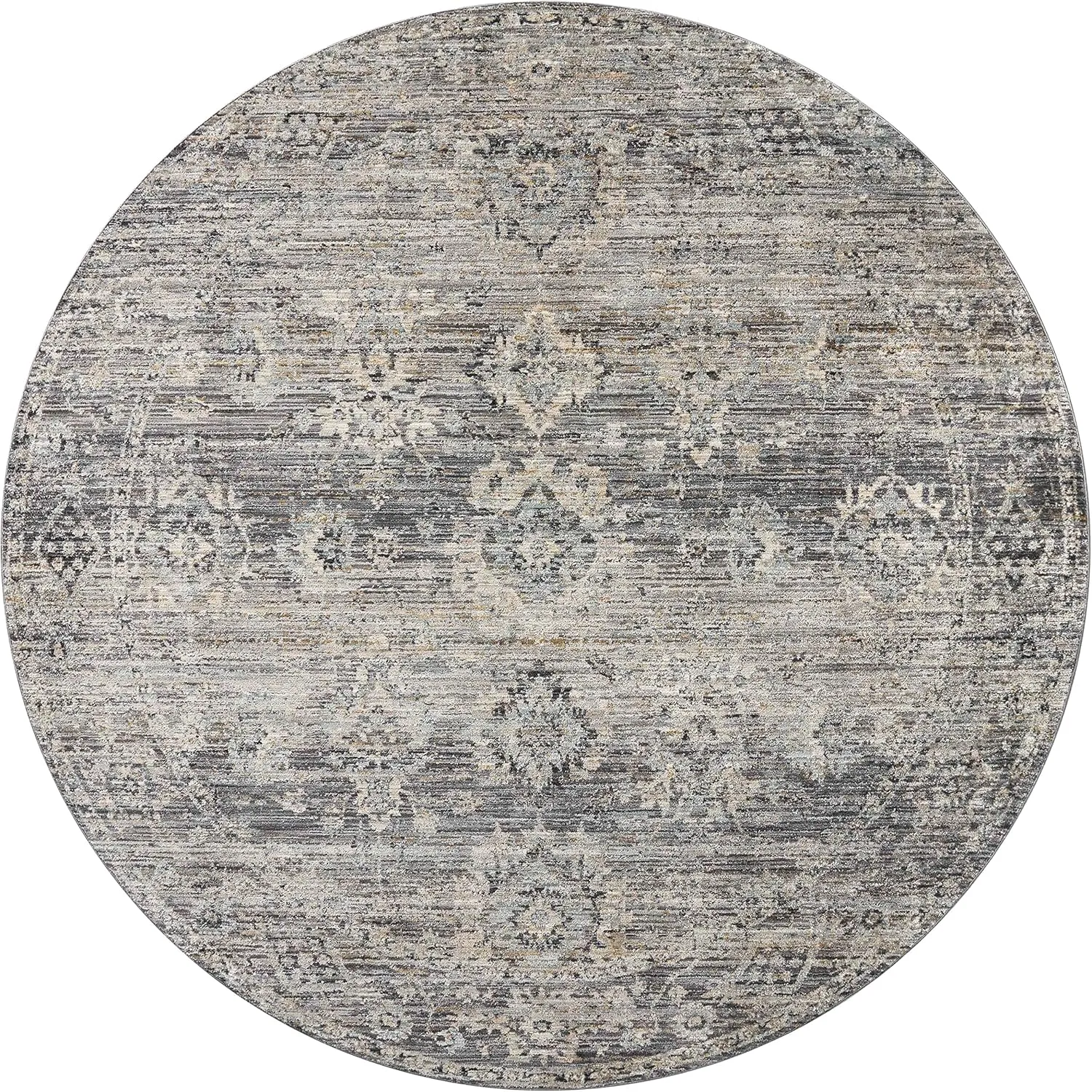 Loloi Jean Stoffer Katherine Collection KES-05 Graphite/Jade 2'-7'' x 10'-0'', .25" Pile Height, Runner Rug