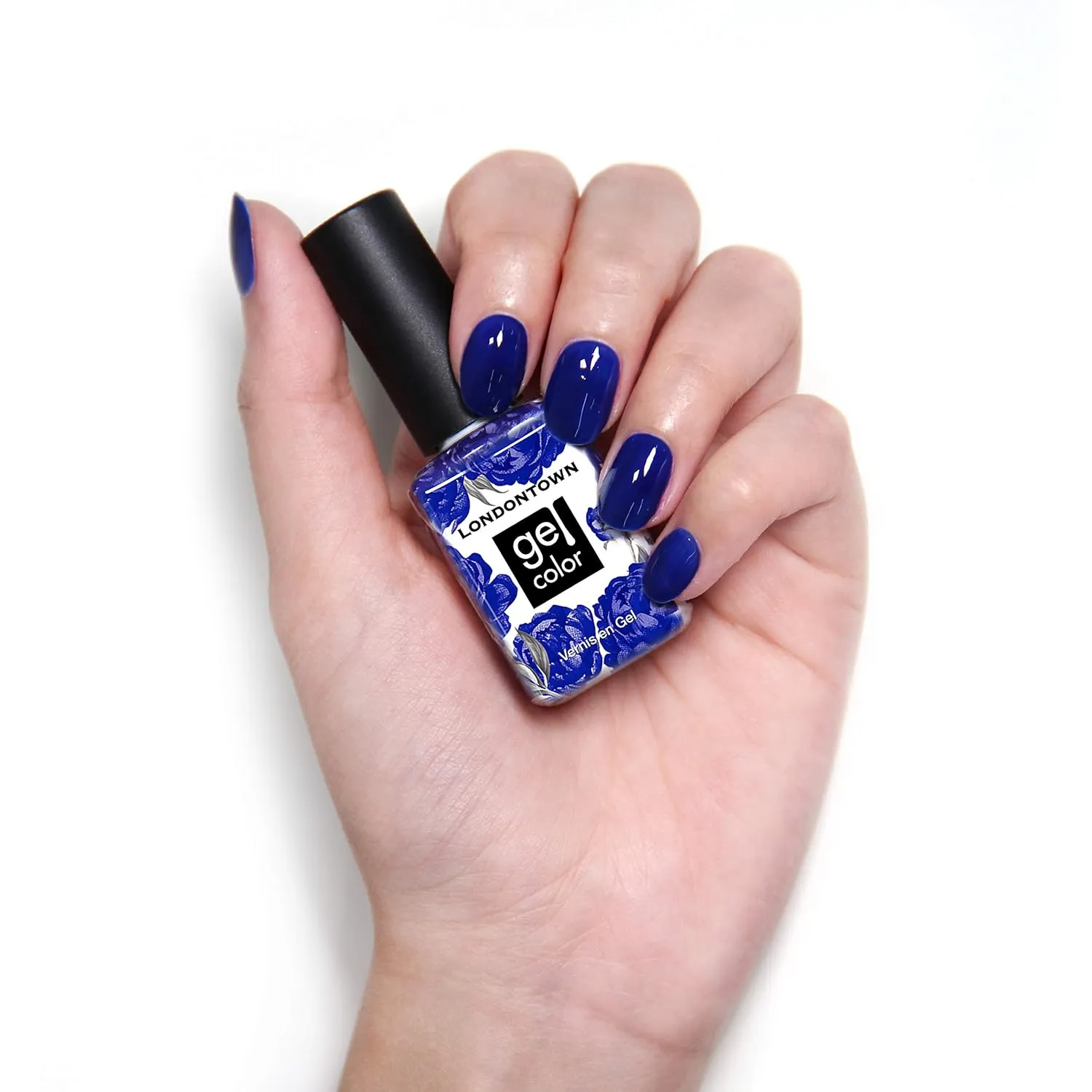 LONDONTOWN UV/LED Gel Nail Polish - Long Lasting, Chip Resistant High Shine Color - Glossy Royal Blue, Cocktail Hour, 12ml/.40fl oz