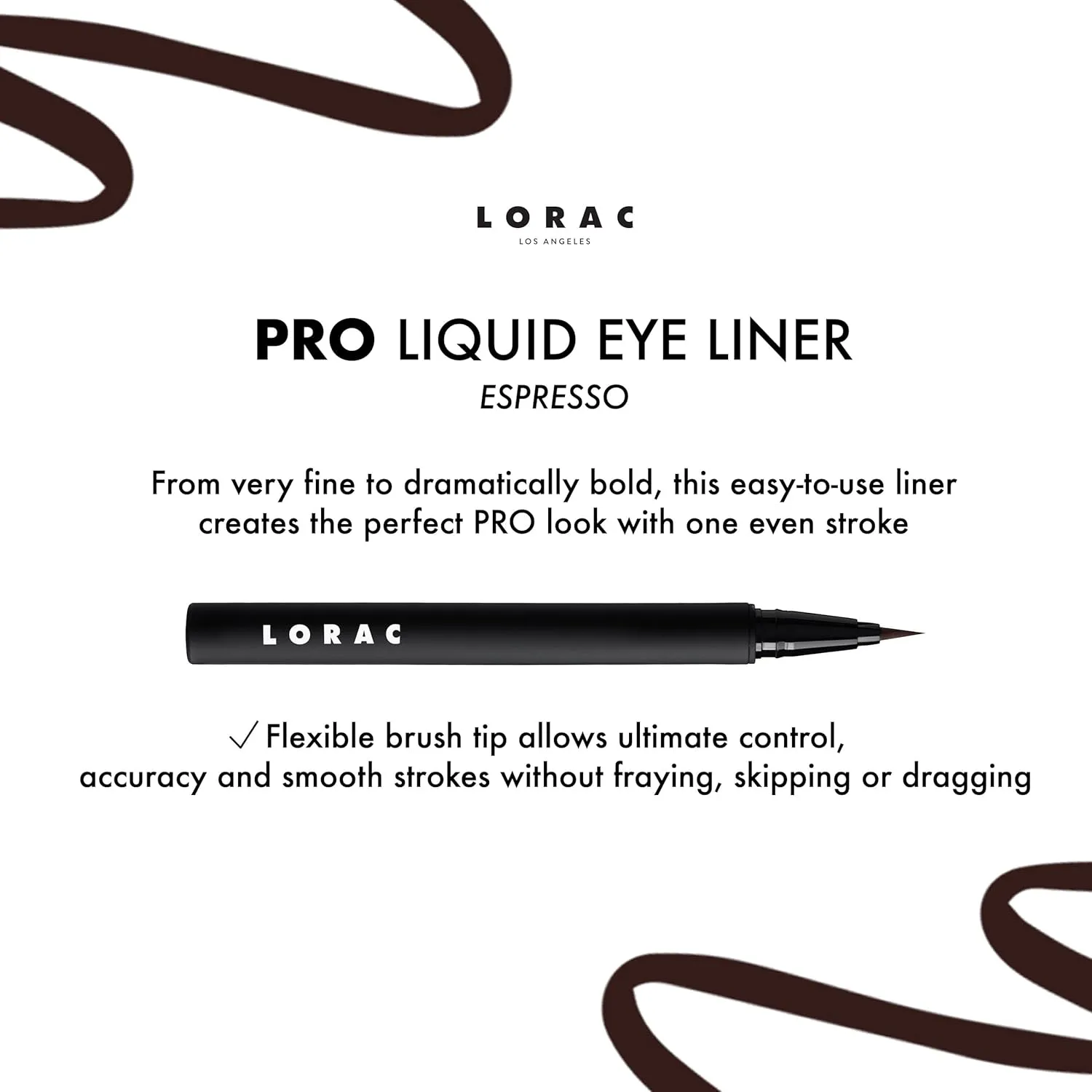 LORAC PRO Precision Liquid Eyeliner, Water Resistant, Long Lasting