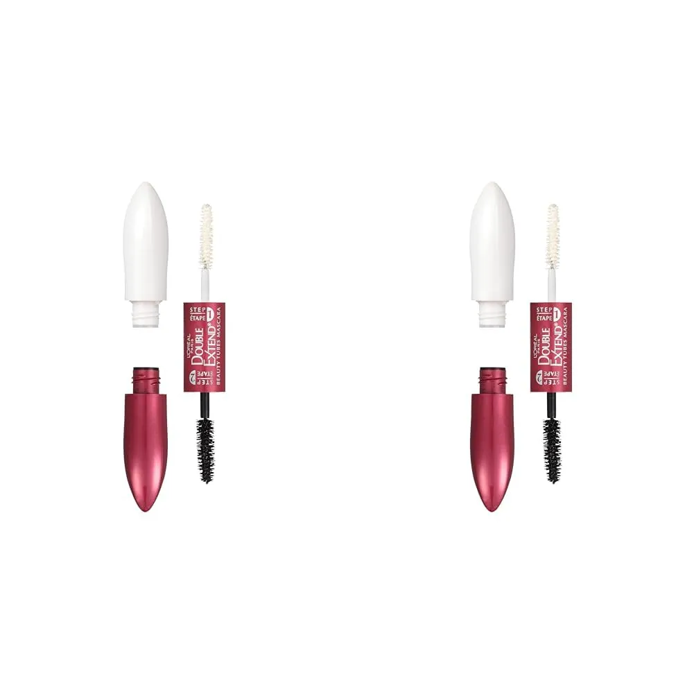 L'Oréal Paris Double Extend 0.33 fl. oz. & L'Oreal Paris Double Extend Tubing 2 Step Lengthening Mascara Bundle