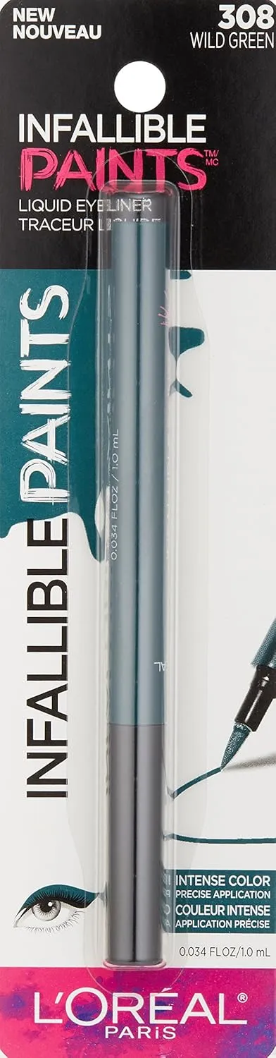 L'Oréal Paris Infallible Paints Eyeliner, Wild Green, 0.034 fl. oz.