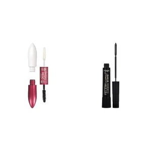 L'Oréal Paris Makeup Double Extend Beauty Tubes Lengthening 2 Step Mascara, Blackest Black, 0.33 fl. oz. & Makeup Telescopic Original Lengthening Mascara, Carbon Black, 0.27 Fl Oz (Pack of 1)