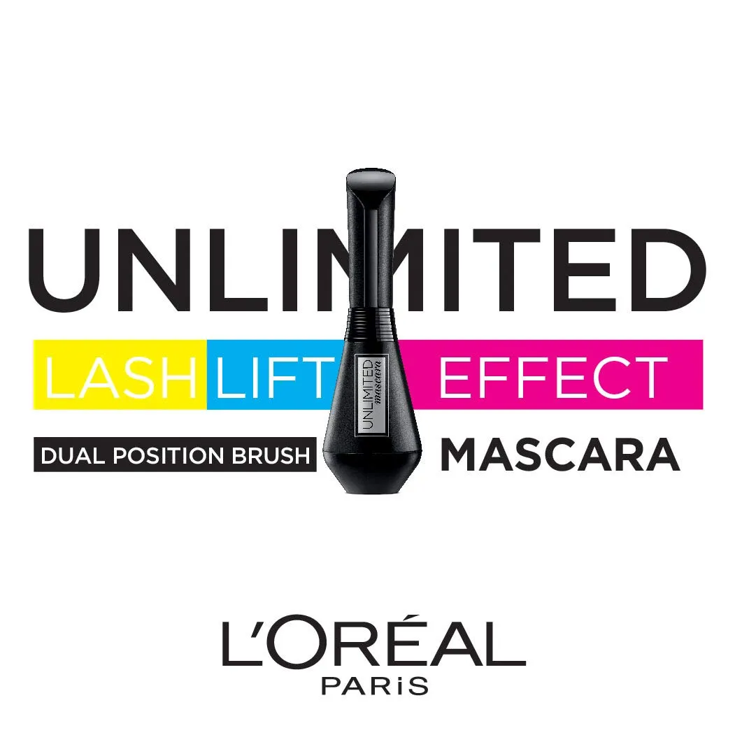 L’Oréal Paris Makeup Unlimited Lash Lifting and Lengthening Washable Mascara, Blackest Black