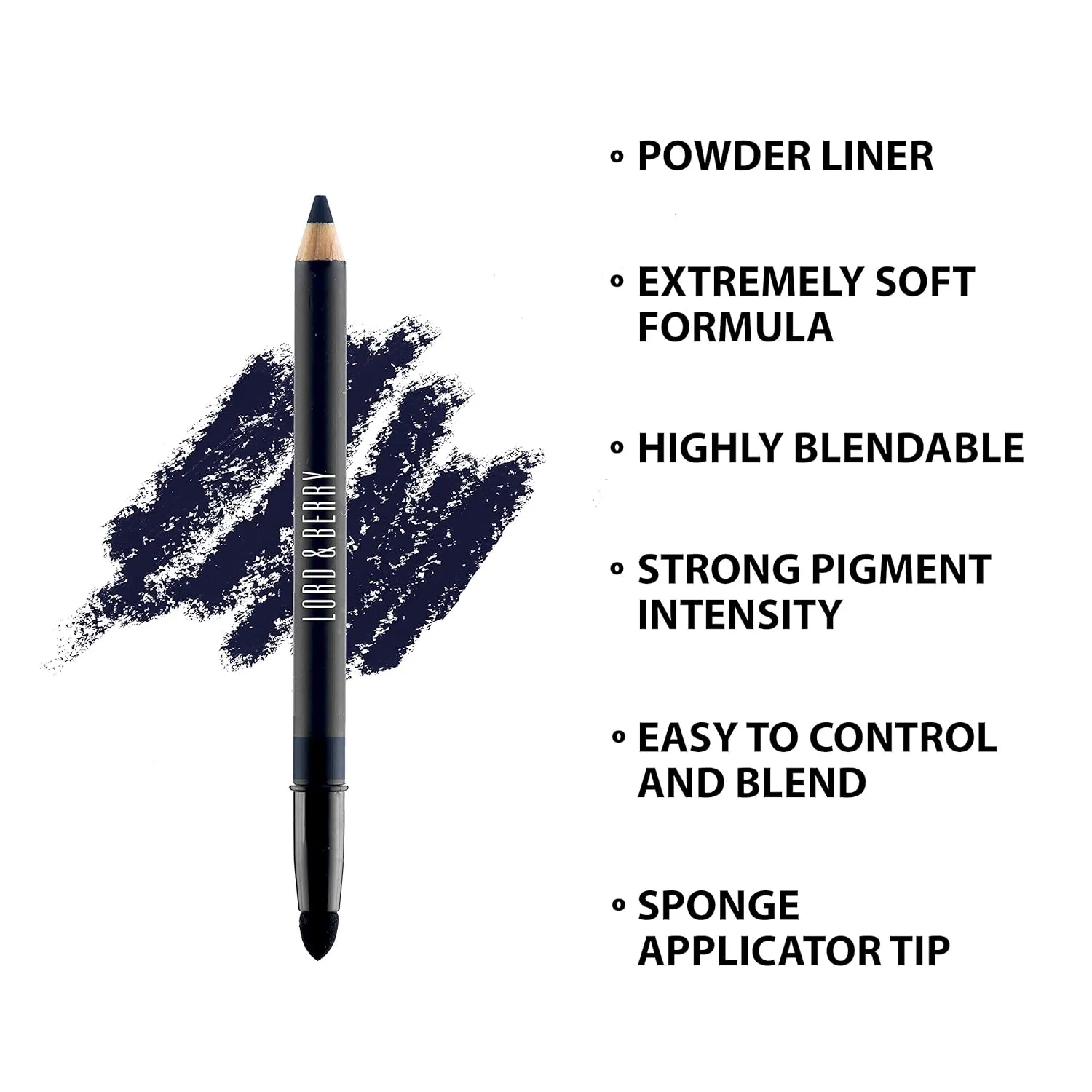 Lord & Berry VELLUTO - Powdery Smooth Shadow Eyeliner Pencil, Soft Smooth & Long Lasting Weightless Formula With Blending Tip Eye Liner - Easy To Use Eye Makeup