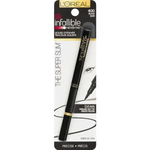 L'Oreal Paris Infallible The Super Slim Liquid Eyeliner, Black [400] 0.034 oz (Pack of 5)