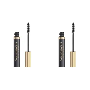 L'Oreal Paris Voluminous Original Volume Building Waterproof Mascara Bundle, Black and Black Brown, 0.28 fl. oz. and 1 Count