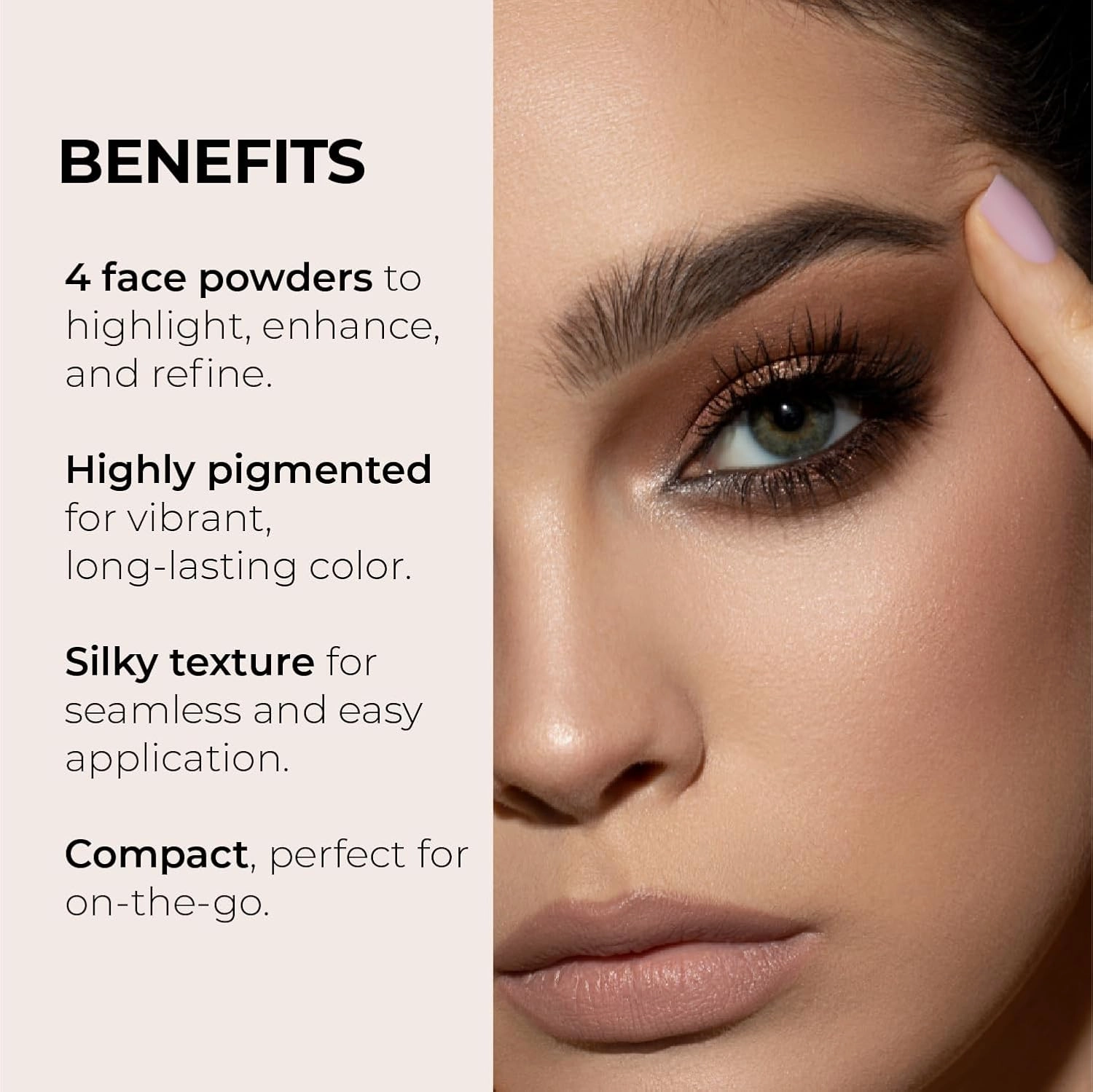 LUMINESS Complete Makeup Kit - Includes Face Palette, Airbrush Foundation, Primer and Brush - Silky, Long-Wearing, Easy to Blend, Perfect Makeup for Older Women, 4-PC Make Up Set (07 - Warm)