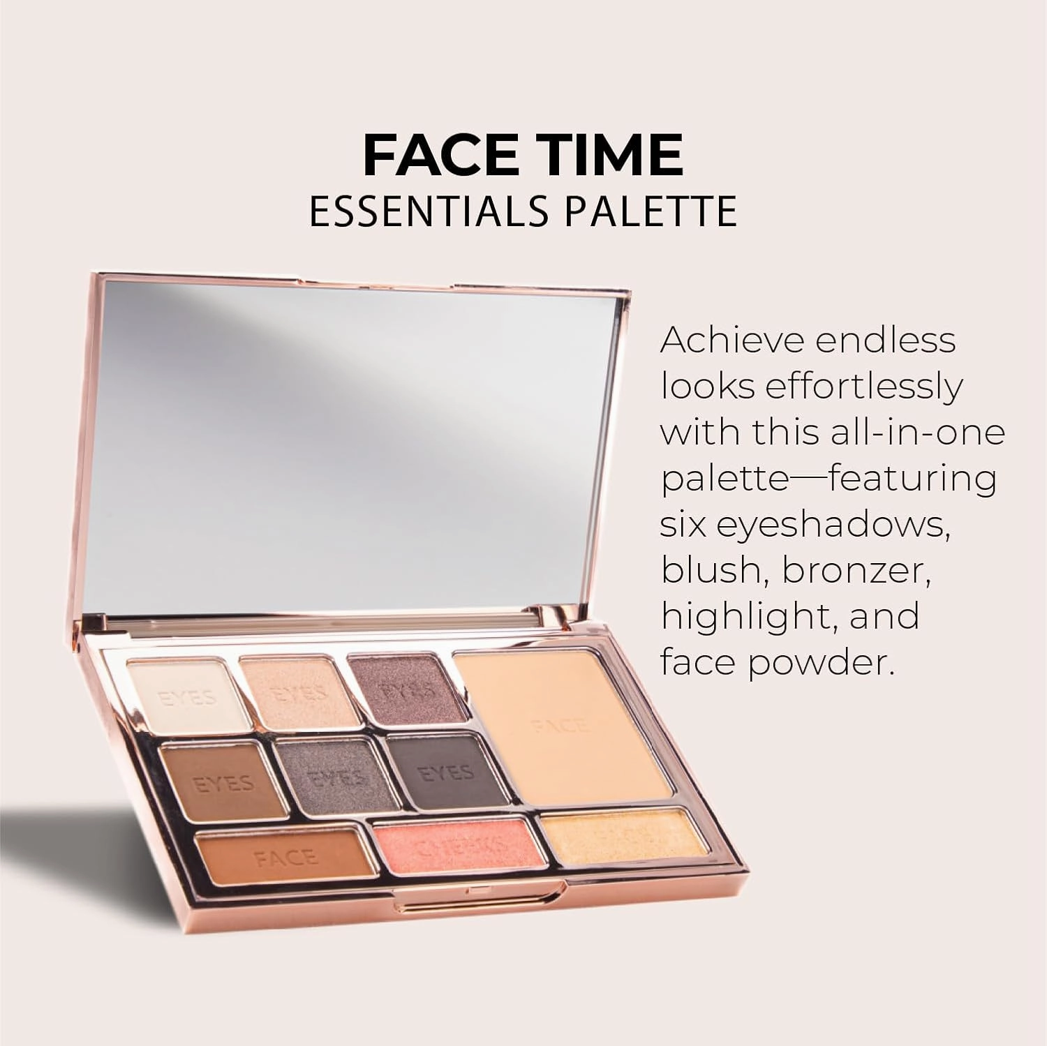 LUMINESS Complete Makeup Kit - Includes Face Palette, Airbrush Foundation, Primer and Brush - Silky, Long-Wearing, Easy to Blend, Perfect Makeup for Older Women, 4-PC Make Up Set (07 - Warm)