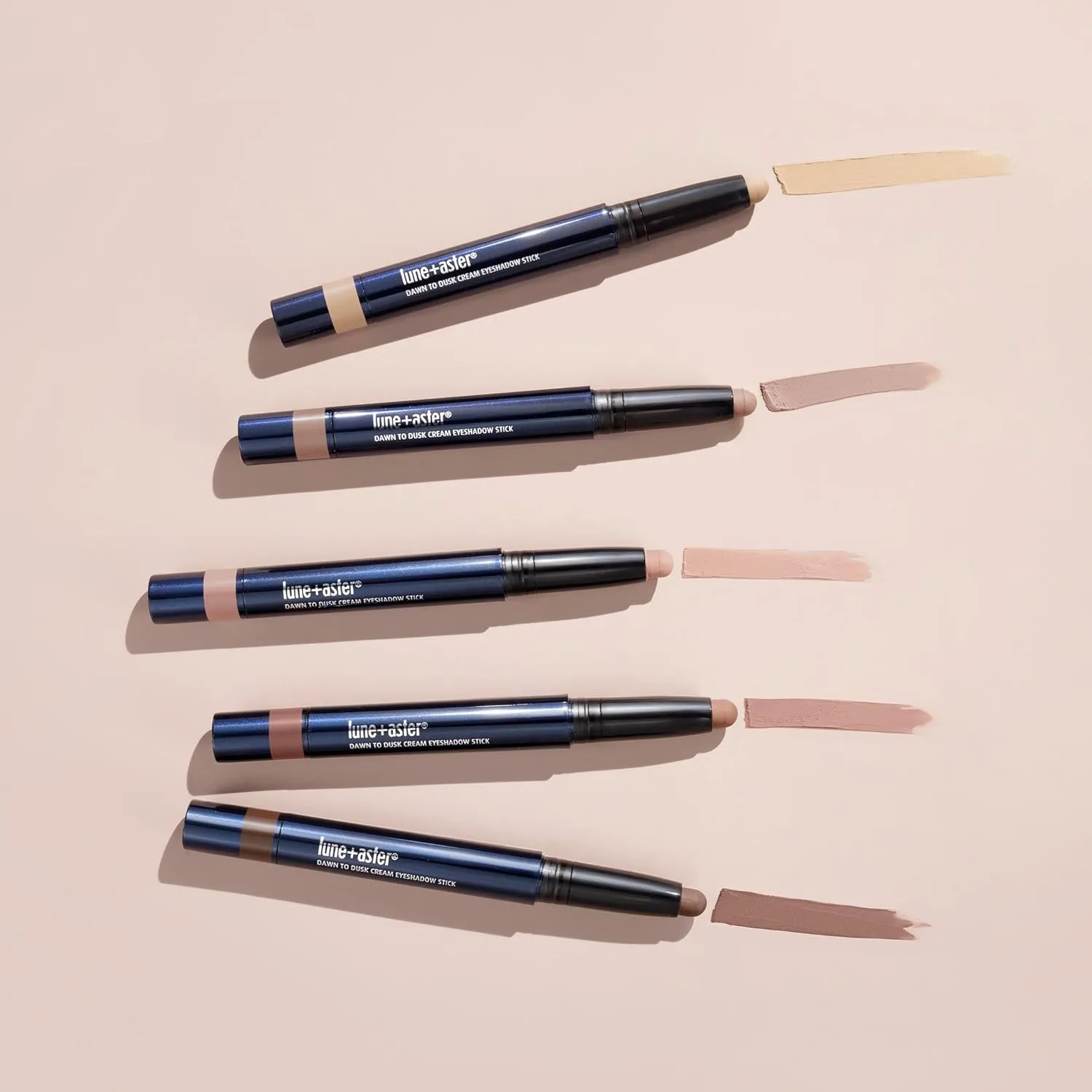 Lune Aster Dawn To Dusk Cream Eyeshadow Stick | Richly Pigmented, Long-Lasting Color, Easy Application - Soft Blush, Matte
