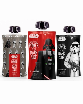 MAD Beauty Star Wars Dark Side Shower Gel Trio, Channel Cleansing Power Straight from the Dark Side, Refreshing Fragrances: Amber and Ginseng, Cedarwood and Lime and Lemon and Mandarin, Great Gift