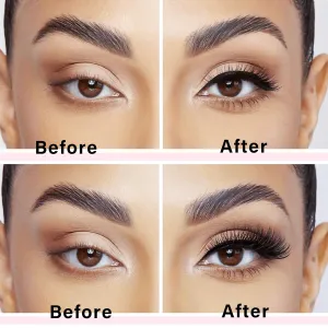 Magnetic Eyelashes, 4 Pairs Reusable Magnetic Lashes with Applicator Natural Look, Easy to Wear & No Glue Needed