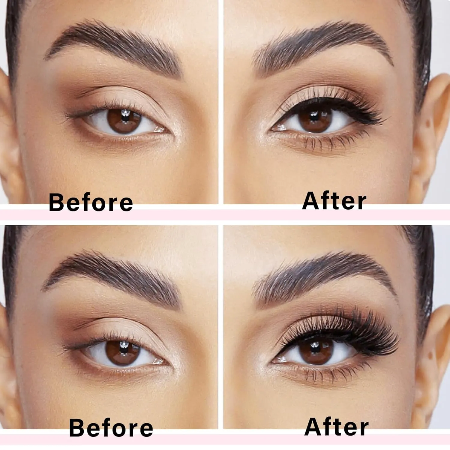 Magnetic Eyelashes, 4 Pairs Reusable Magnetic Lashes with Applicator Natural Look, Easy to Wear & No Glue Needed