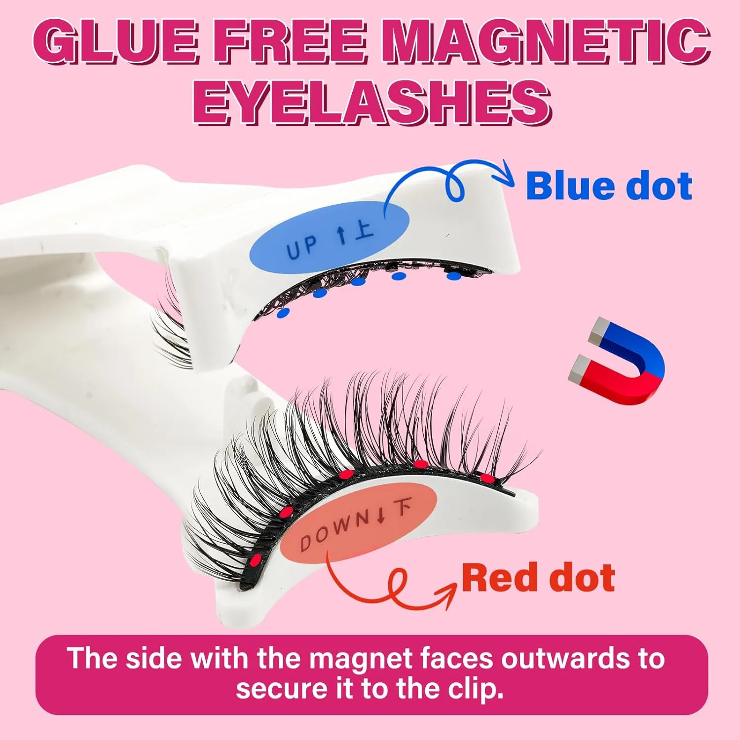 Magnetic Eyelashes With Applicator Long Lasting And Reusable Magnetic Lashes Kit 5Pcs Magnets Per Piece No Glue Needed False Eyelashes Waterproof,Cruelty Free,Easy To Wear(2Pairs,Vibrant Blissful)