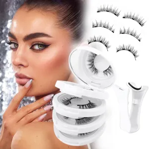 Magnetic Eyelashes with Applicator,Magnetic Eyelashes Natural Look, Ginani Magnet Lashes without Eyeliner