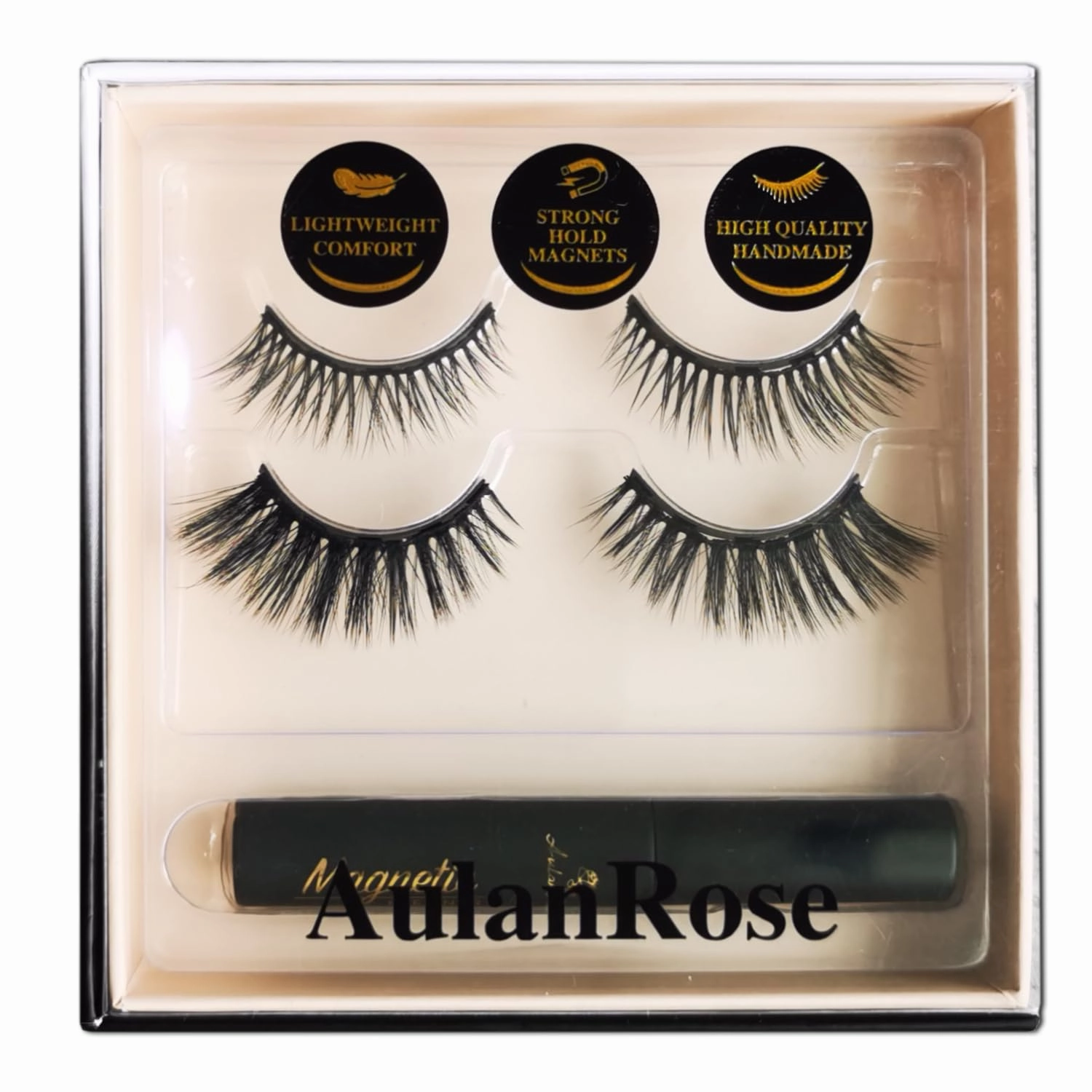 Magnetic Eyelashes,Magnetic Lashes Natural Looking with Eyeliner Kit, Reusable Fake Eye Lash, Cruelty-Free, Strongest Waterproof Liquid Liner