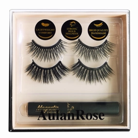 Magnetic Eyelashes/Medium Cat Eye Magnetic Lashes Natural Looking with Eyeliner/Cruelty-Free & Vegan Faux Mink Lashes /60 Wears/Full Volume 3D Layered