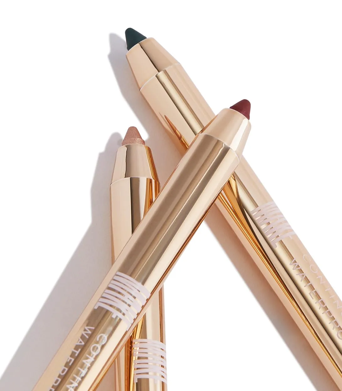 MAKE Beauty Continuum Waterproof Gel Eyeliner Pencil. Creamy, Pigmented Multi-Use, including Waterline with Built-in Sharpener and Blending Brush. Smudge-Proof Makeup. Shade - Halo, Taupe