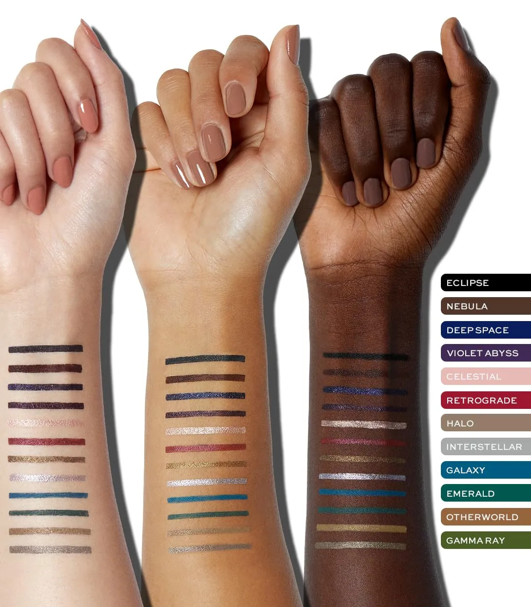 MAKE Beauty Continuum Waterproof Gel Eyeliner Pencil. Creamy, Pigmented Multi-Use, including Waterline with Built-in Sharpener and Blending Brush. Smudge-Proof Makeup. Shade - Halo, Taupe