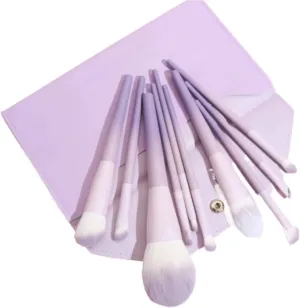 Make Up Brushes Set 10pcs Makeup Brush Set Purple Soft Loose Powder Brush Eye Shadow Brush Lip Brush Makeup Brush Makeup Tools Set(Purple-Brush Pack)