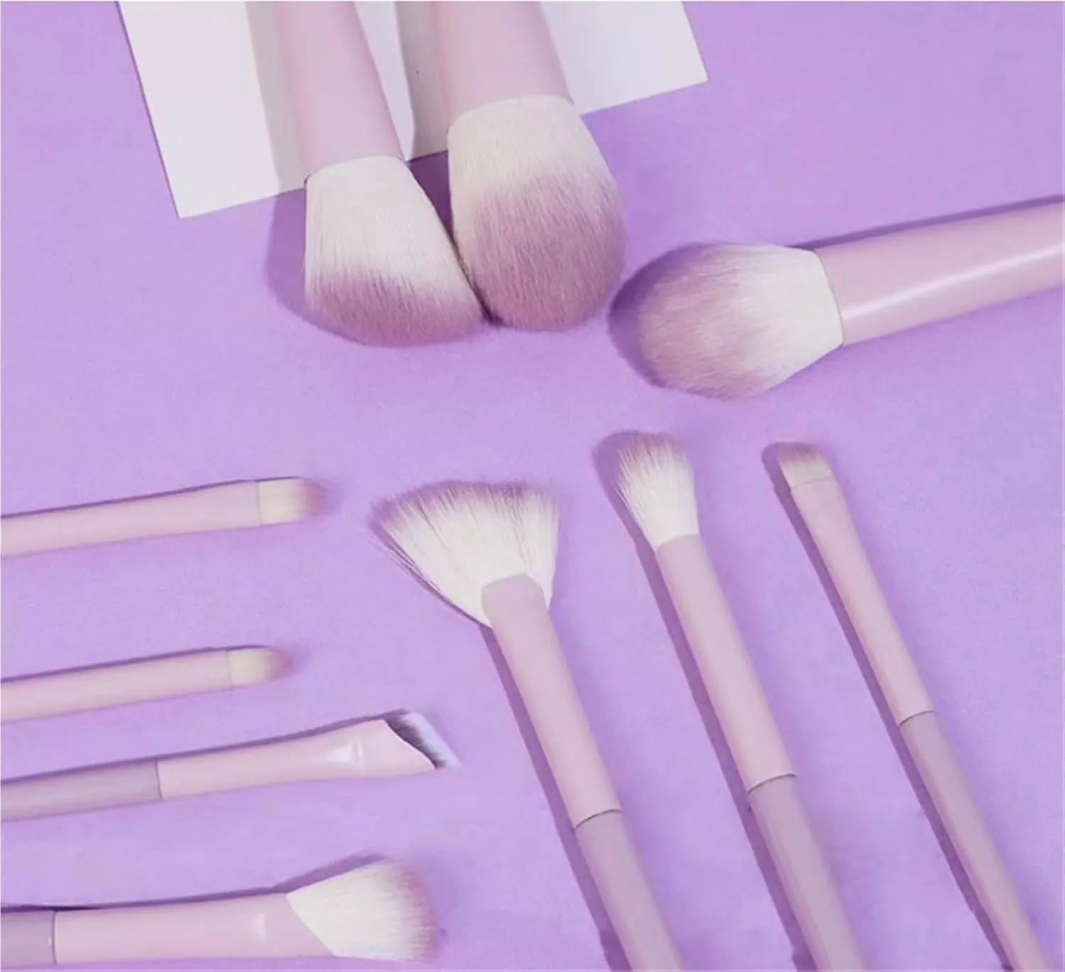 Make Up Brushes Set 10pcs Makeup Brush Set Purple Soft Loose Powder Brush Eye Shadow Brush Lip Brush Makeup Brush Makeup Tools Set(Purple-Brush Pack)