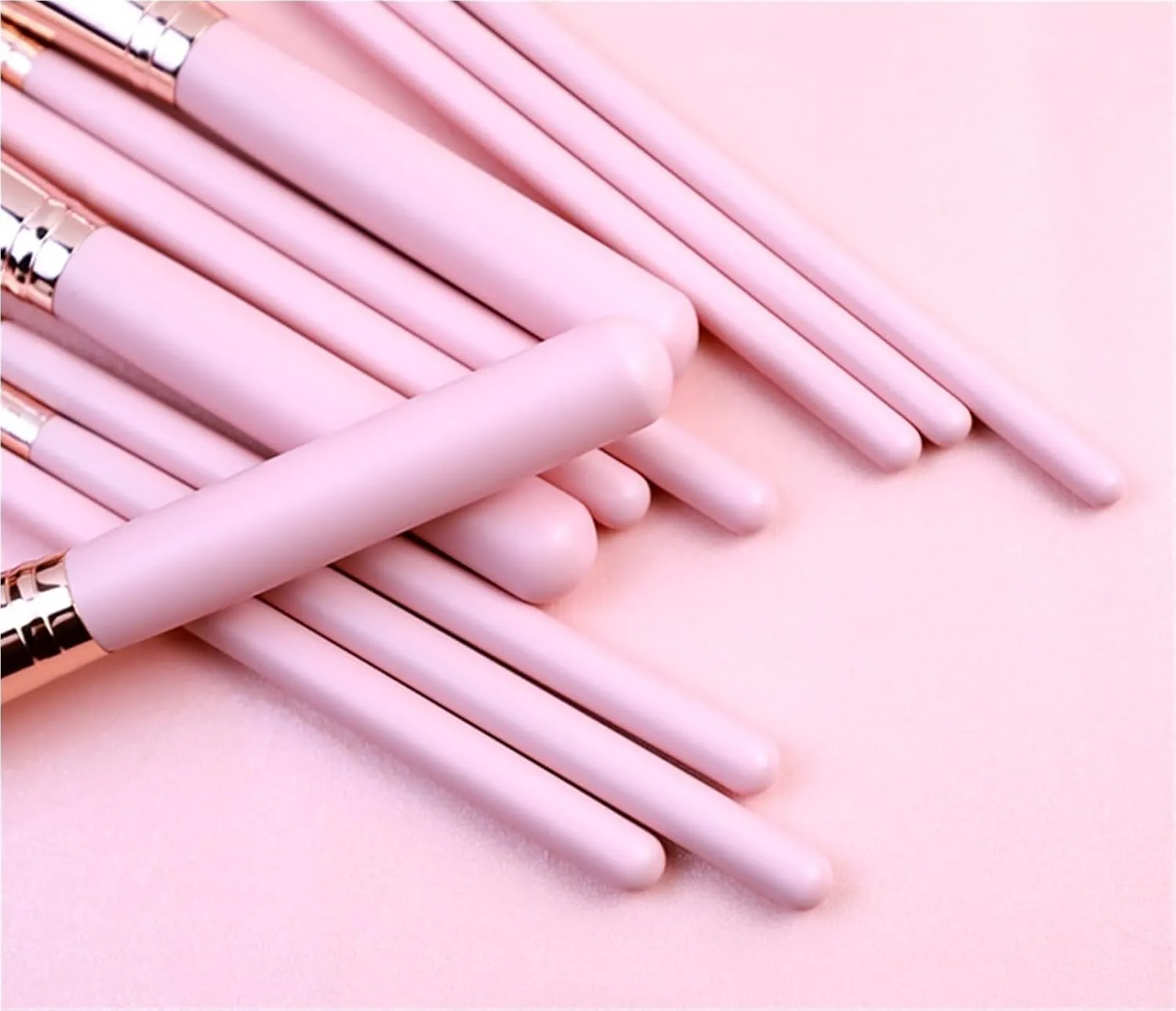 Make Up Brushes Set Makeup Brush Pink Wooden Handle, Face Contour Eyeshadow Concealer Makeup Brush Tool Makeup Tools Set(Pink-Brush Pack)