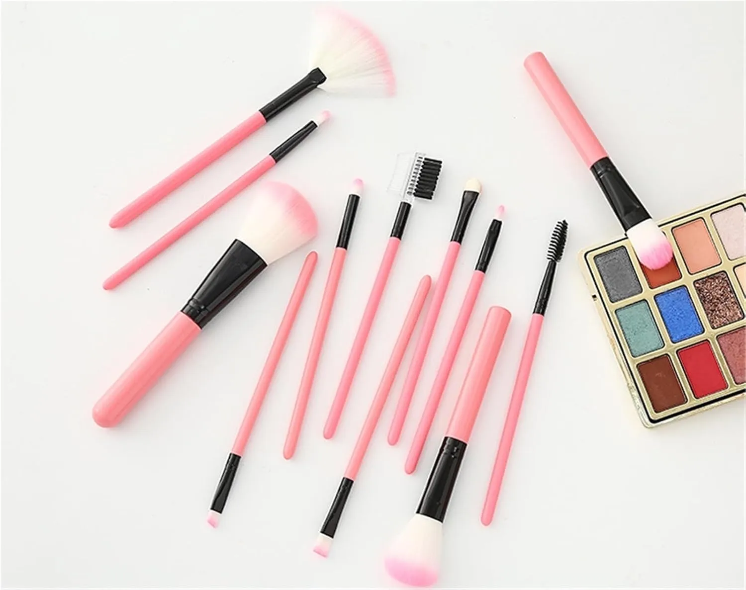 Make Up Brushes Set Makeup Brush Set 12 Pieces for Eyeshadow Blush Facial Contour Brush Set Makeup Tools Set(Green)